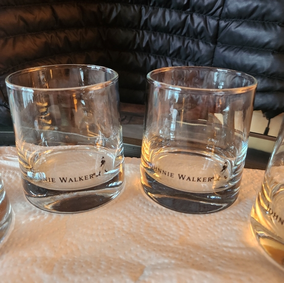 Vintage Johnny Walker Whisky Glasses - Picture 2 of 2